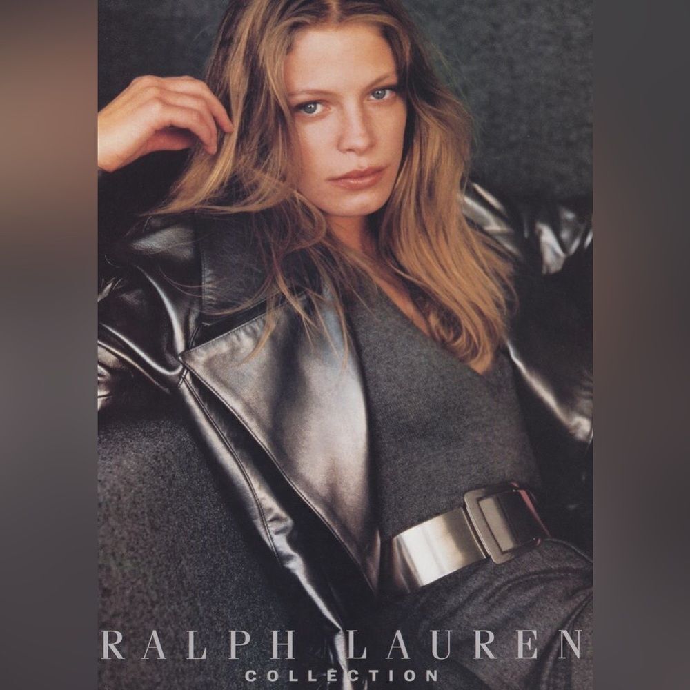 Ralph Lauren Vintage Fall ‘97 Signed Modern Stainless Steel Strap Statement Belt